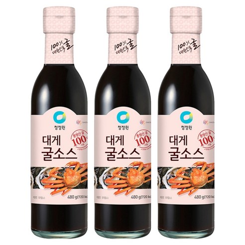 청정원 대게 굴소스, 480g, 3개
