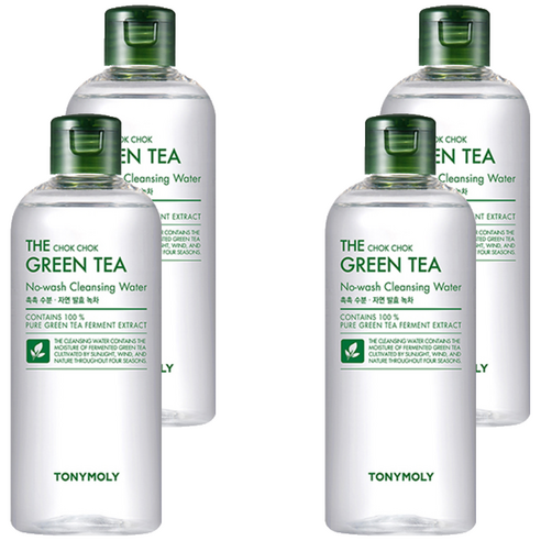 토니모리 더 촉촉 그린티 노워시 클렌징 워터, 300ml, 4개