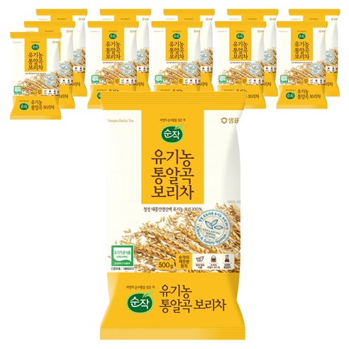 순작 유기농 통알곡 보리차, 500g, 1개입, 12개