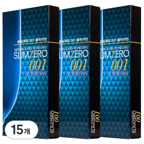 슬림제로 001 울트라씬 일반형 콘돔, 8개입, 15개