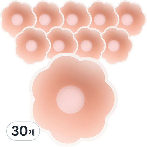 리빙943 실리콘 니플 커버 패드 꽃모양 6.5cm, 30개
