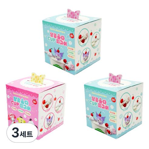 PINKMANGO 산리오 달콤소다 컵 피규어 3p 세트 랜덤발송, 3세트