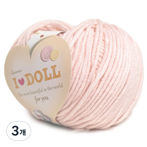 니뜨 아이돌 뜨개실 45g, 15 연살구, 3개