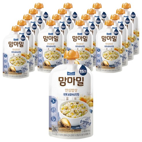 맘마밀 안심밥상 레토르트 이유식 140g, 전복 모듬채소진밥, 18개