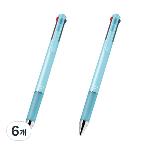 파이롯트 다기능 젤잉크 쥬스업 4색 다색펜 0.4mm, 민트, 6개