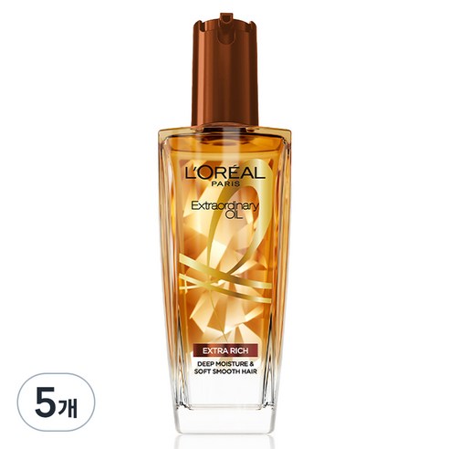 로레알파리 엑스트라오디네리 헤어오일 리치 브라운, 100ml, 5개