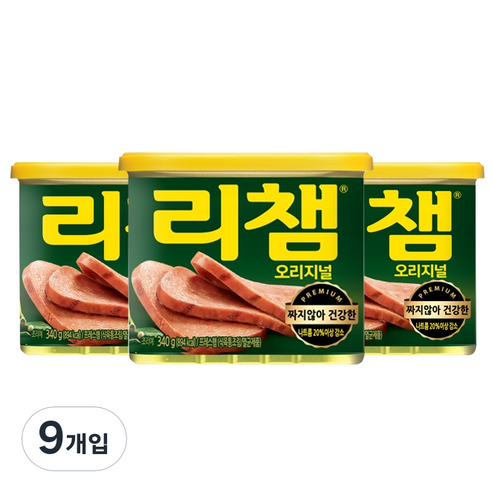 리챔 오리지널 햄통조림, 340g, 9개입