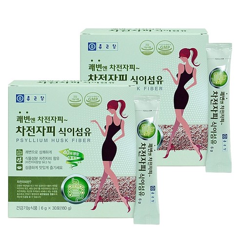 종근당 차전자피 식이섬유, 6g, 60개입