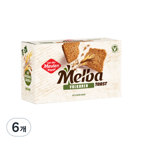 반데르뮬렌 멜바토스트 통밀, 120g, 6개