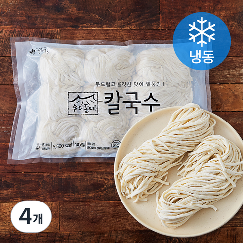 황소식품 우리동네 칼국수 10인분 (냉동), 2kg, 4개