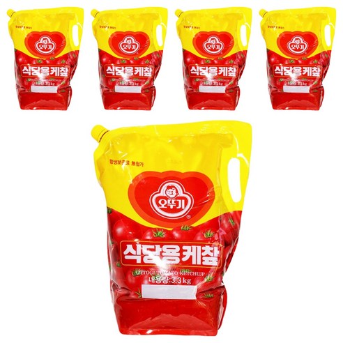 오뚜기 오리지널 식당용 케첩 스파우트팩, 3.3kg, 5개