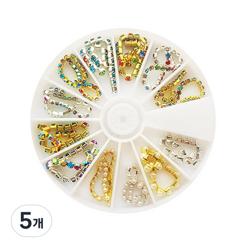 네일체인 파츠 12종 세트, 5개, N 137