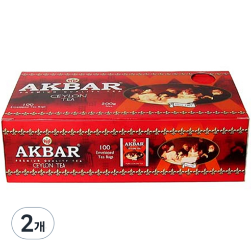 아크바 실론티 홍차, 2g, 100개입, 2개