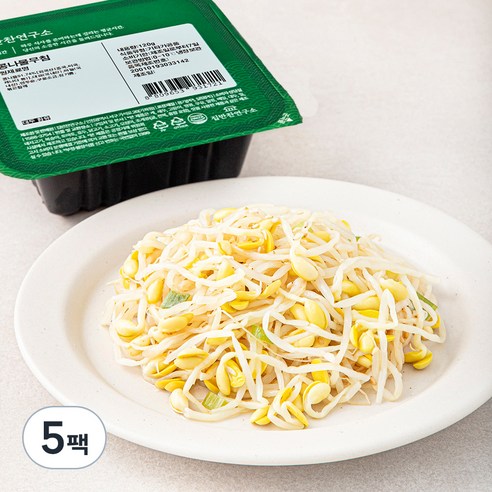 집반찬연구소 콩나물무침, 120g, 5팩