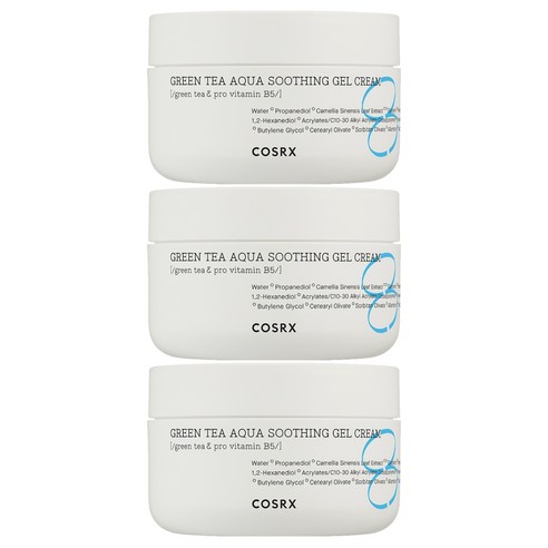 코스알엑스 하이드리움 그린티 아쿠아 수딩 젤 크림, 50ml, 3개
