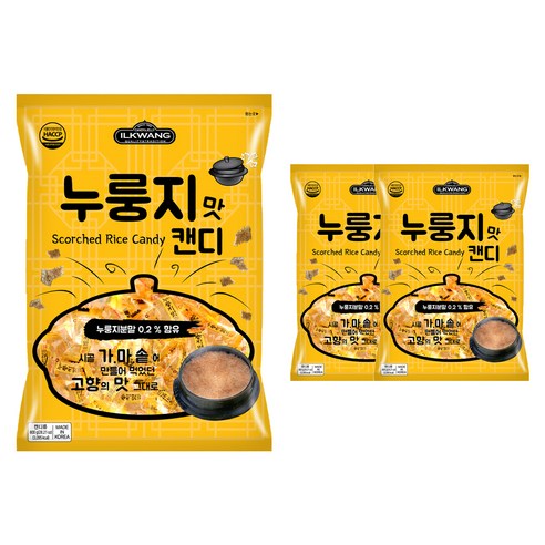일광제과 캔디 누룽지맛, 800g, 3개