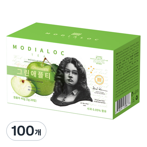 모디알록 그린애플 과일차, 2g, 20개입, 5개