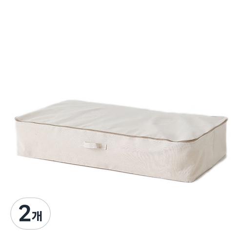마켓비 RINEN 패브릭 수납함 100 x 55 x 19 cm KS1061STB, 베이지, 2개