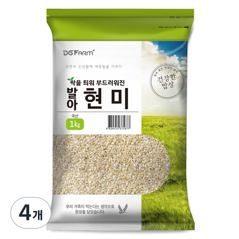 건강한밥상 발아현미, 1kg, 4개