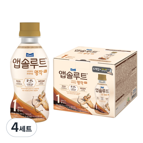 앱솔루트 시작부터 프리미엄 명작 2FL 액상분유 1단계 200ml + 니플 세트, 24개