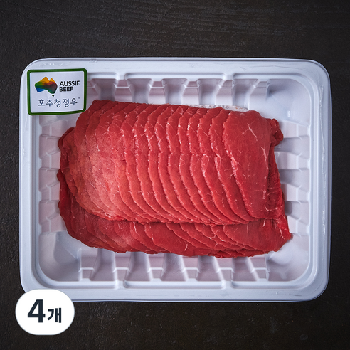 호주산 홍두깨 메가 육전 샤브샤브용 (냉장), 700g, 4개
