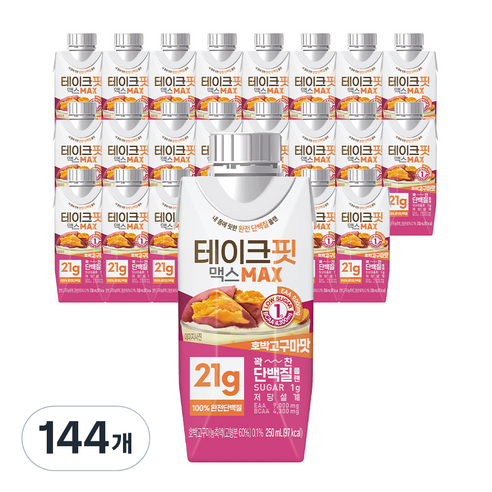 테이크핏 맥스 호박고구마맛 드링크믹스 RTD, 250ml, 144개