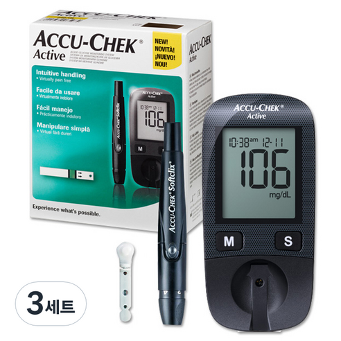 아큐첵 액티브 혈당 측정기 세트, Accu-Chek Active Set, 3세트
