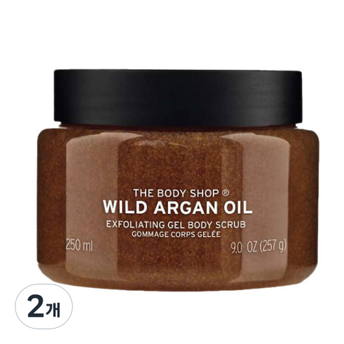더바디샵 와일드 아르간 오일 엑스폴리에이팅 젤 바디 스크럽, 250ml, 2개