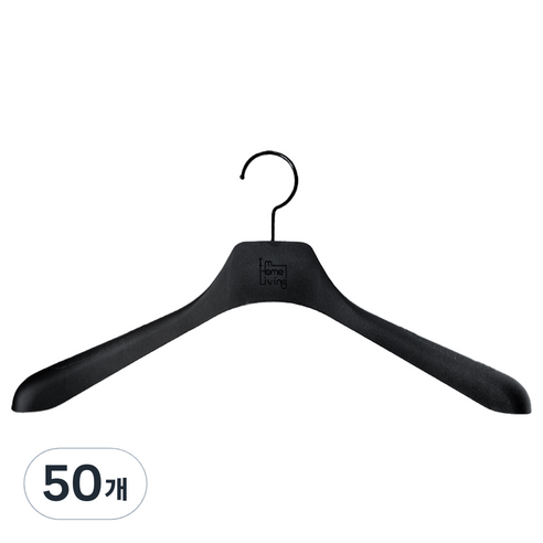 아임홈리빙 지니 상의용 옷걸이, 블랙, 50개