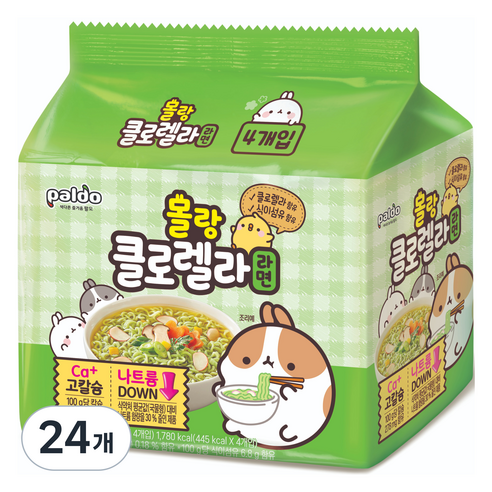 팔도 몰랑 클로렐라 라면 105g, 24개