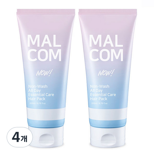 말콤 논워시 올데이 에센셜케어 나우 헤어팩, 4개, 200ml