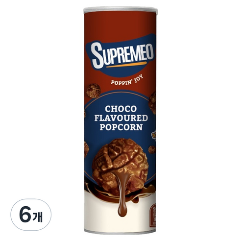 슈프리모팝콘 초코맛, 6개, 80g