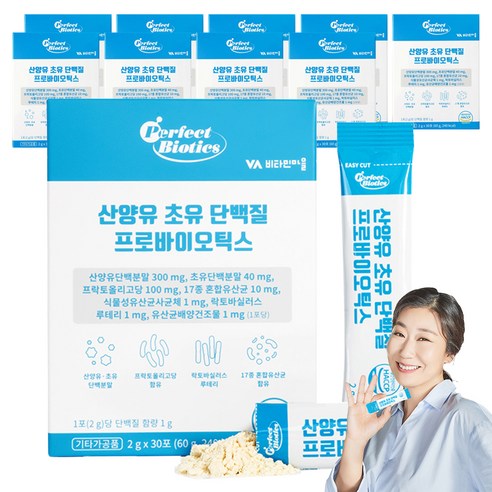 비타민마을 산양유 초유 단백질 프로바이오틱스 30p, 60g, 10개