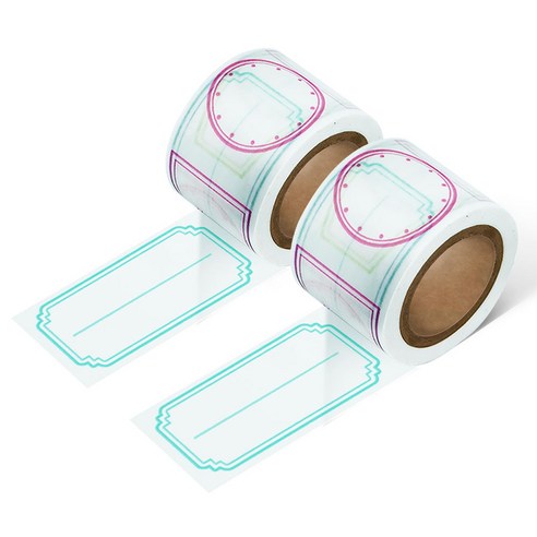 리훈 다정한마테 라벨 마스킹테이프 30mm, 파스텔라벨, 2개
