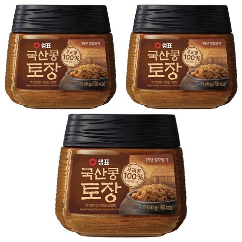 샘표 국산콩 토장, 450g, 3개