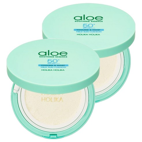 홀리카홀리카 알로에 마일드 선쿠션 SPF50+ PA++++, 25g, 2개