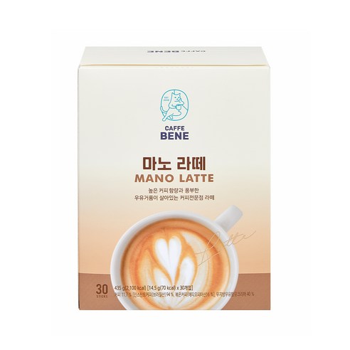 카페베네 마노라떼, 14.5g, 30개입, 1개