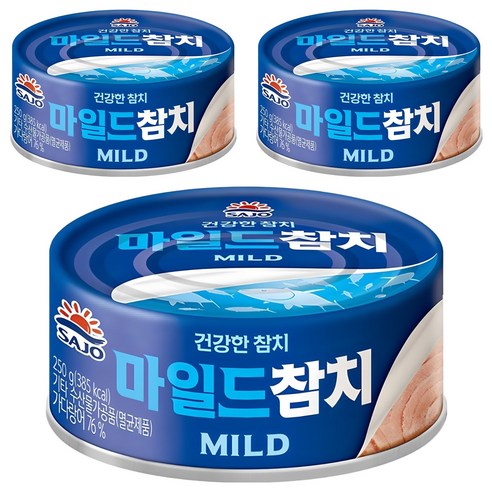 사조참치 마일드 참치, 250g, 3개