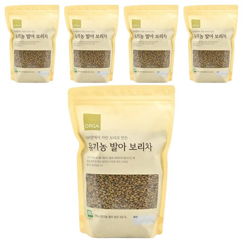 올가홀푸드 우리땅에서 자란 보리로 만든 발아 보리차, 500g, 1개입, 5개