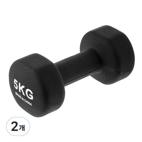코멧 클래식 아령 5kg, 2개, 블랙