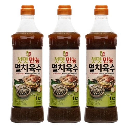 첫맛 만능 멸치육수, 1kg, 3개