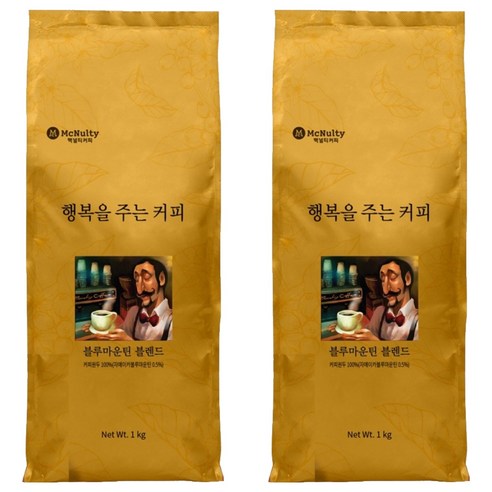 맥널티 자메이카 블루마운틴 블렌드 분쇄 원두커피, 1kg, 2개, 핸드드립