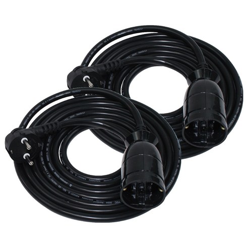 원스탑 고용량 이동형 1구 연장선 멀티탭, 3m, 블랙, 2개