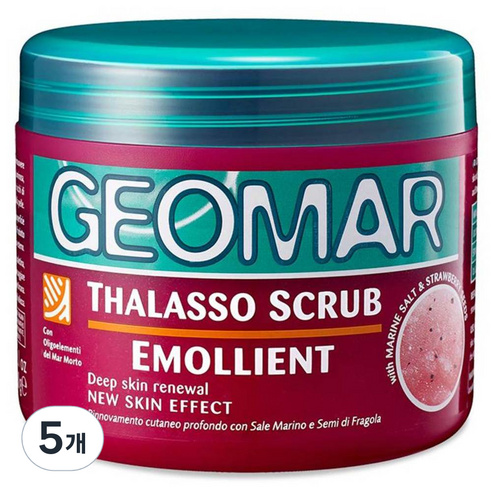 지오마 이몰리언트 바디스크럽 딸기향, 600g, 5개