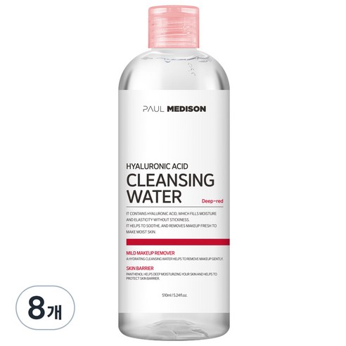 폴메디슨 히알루론산 클렌징 워터, 510ml, 8개