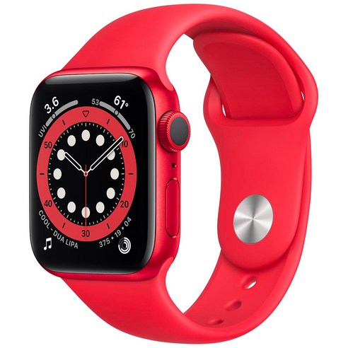 Apple 애플워치 6, GPS, (PRODUCT)RED 알루미늄 케이스, (PRODUCT)RED 스포츠 밴드