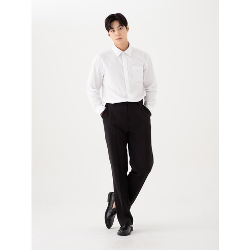 트렌디한 남성용 베이식 드레스 셔츠