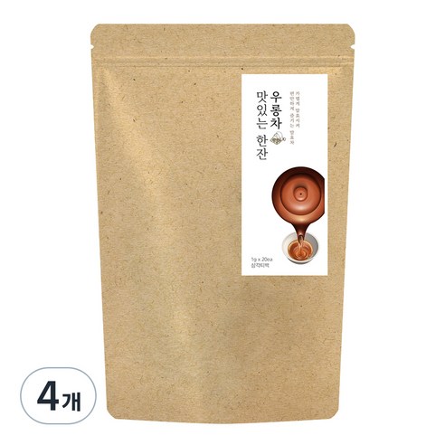 더허브샵 프리미엄 허브티 우롱차, 1g, 20개입, 4개