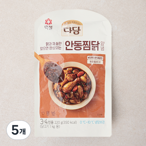 다담 안동찜닭 양념, 220g, 5개