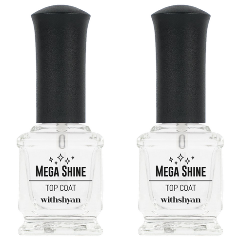 위드샨 고광택 볼륨 메가샤인 탑코트, 15ml, 2개